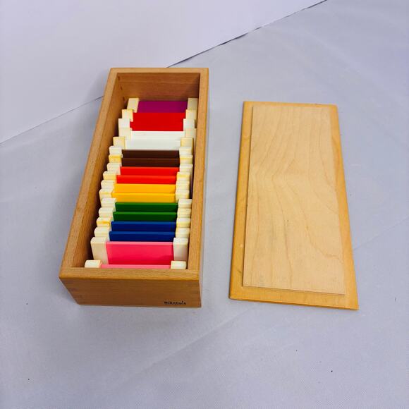 Nienhuis Montessori Second Box of Color Tablets Tertiary Wood Incomplete Age 3+ - Picture 2 of 9
